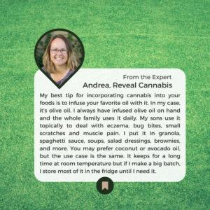 From the Expert - advice from Andrea of Reveal Cannabis for the face oil episode