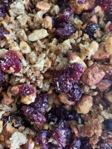 up close photo of homemade infused granola for The #1 Best Infused Granola Recipe episode