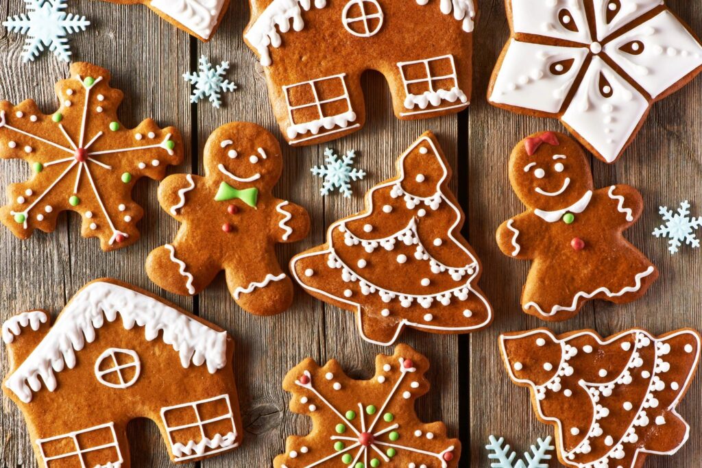 photo of gingerbread men, women, tress and houses for the infused holiday treats challenge