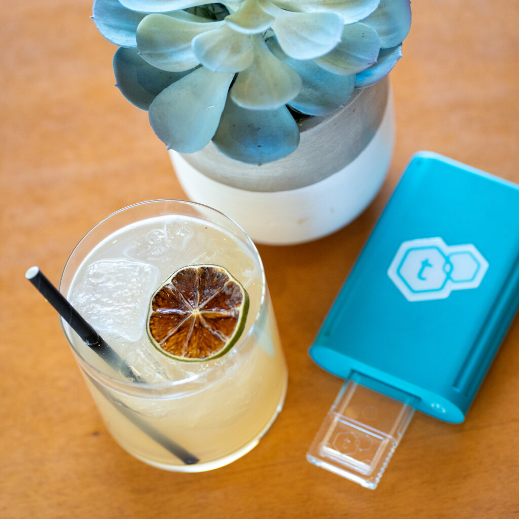 lifestyle picture of tCheck Potency Tester