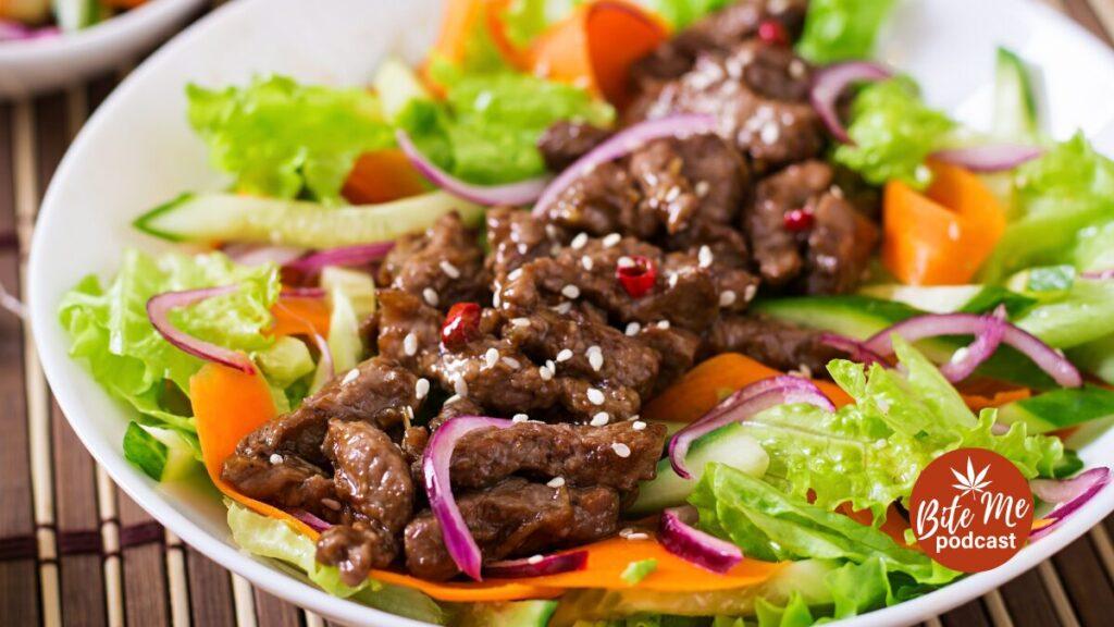 mediterranean beef salad with greek vinaigrette