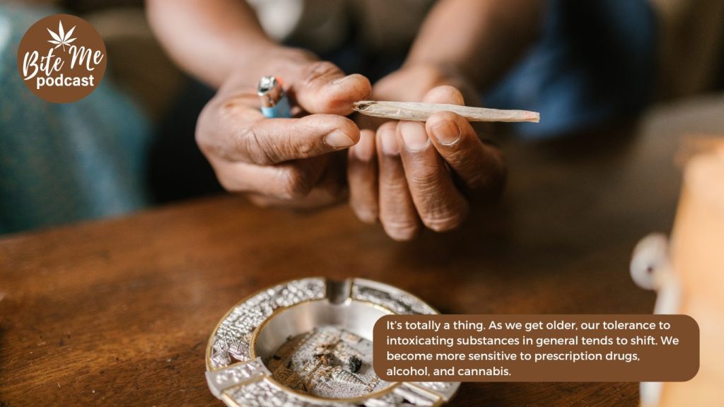 image of hands holding a join and lighter over an ashtray for the episode on mindful consumption with Amanda Reiman.