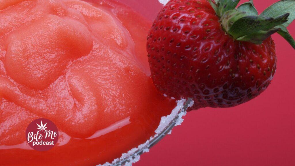 Cannabis infused strawberry margaritas, weed margarita