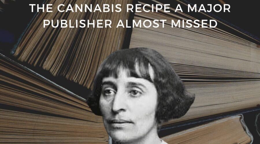alice b toklas cookbook, cannabis edibles history